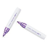 PILOT PİNTOR (M) YUVARLAK UÇ METALİK MOR ( İki Adet )