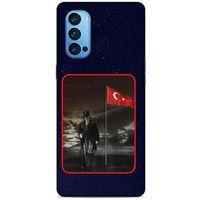 Oppo Reno 4 Pro Kılıf Atatürk (40) Fit Silikon Kılıf Gece Yıldızlar