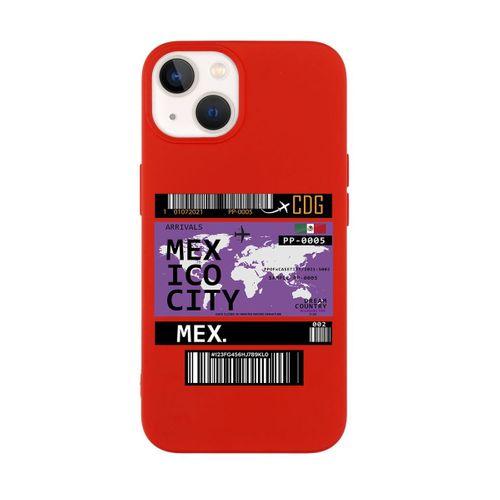 iPhone 14 Plus Uyumlu Mexico Desenli Premium Silikonlu Lansman Telefon Kılıfı