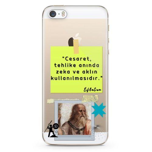 Apple iPhone 5s Kılıf Caps Eflatun Arka Kapak Koruma Desenli Full Koruyucu