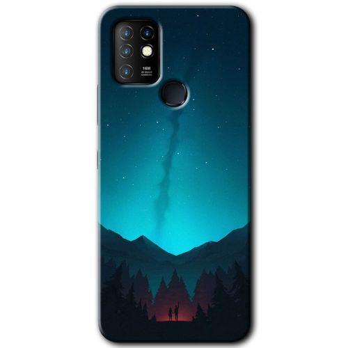 İnfinix Hot 10 Kılıf HD Desen Baskılı Arka Kapak - Night Fores Mount