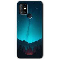 İnfinix Hot 10 Kılıf HD Desen Baskılı Arka Kapak - Night Fores Mount