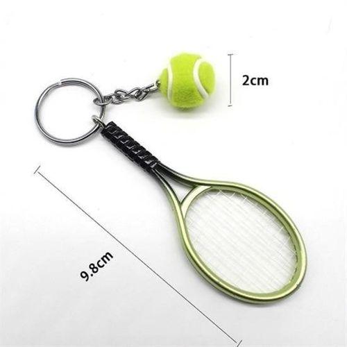 Gerçekçi Tenis Raketi Tasarımlı Şık Anahtarlık Kolye Çanta Süsü Tennis Keychain - 1 Adet Stokta Olan Gönderilir