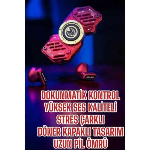 Stres Çarklı Bluetooth Kulaklık Kablosuz Kırmızı Yüksek Ses Kaliteli
