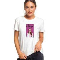 Riverdale Cheryl Blossom Baskılı Beyaz Kadın Tshirt