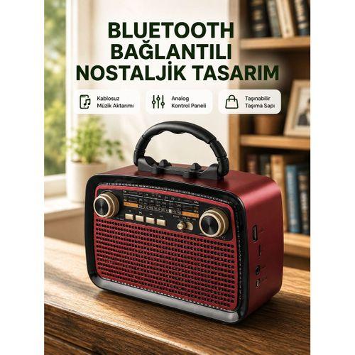 Bluetooth Bağlantılı Taşınabilir Hoparlör – Fm am Radyo Özellikli, Şarj Edilebilir Batarya, 1 Kg