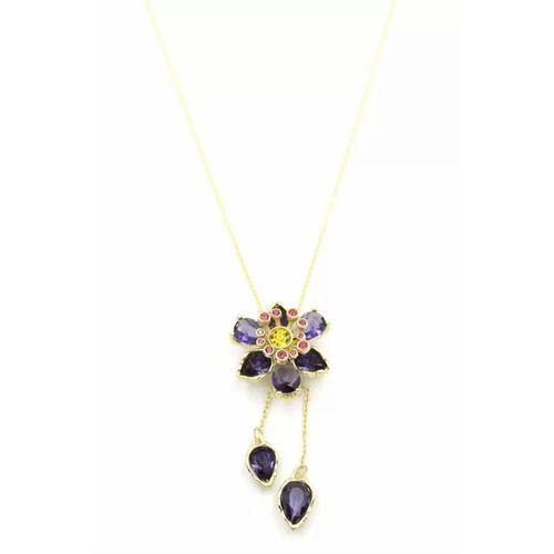 Swr Çiçek Kolye - Mor