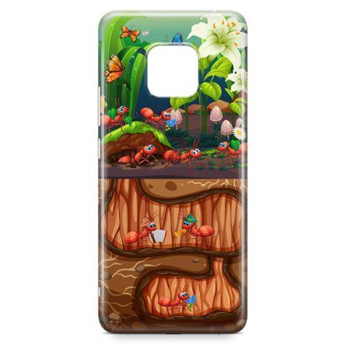 Huawei Mate 20 Pro Kılıf Karınca Yuvası Arka Kapak Koruma Desenli Full Koruyucu