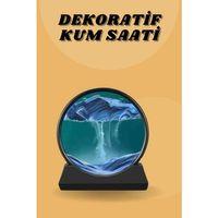 Kum Saati Yuvarlak Şık Kum Tablosu Dekoratif Kum Sulu Kum Saati