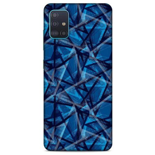 Samsung Galaxy A51 Uyumlu Kılıf Mavi Delisi (46) Core Armor Kılıf Geometrik