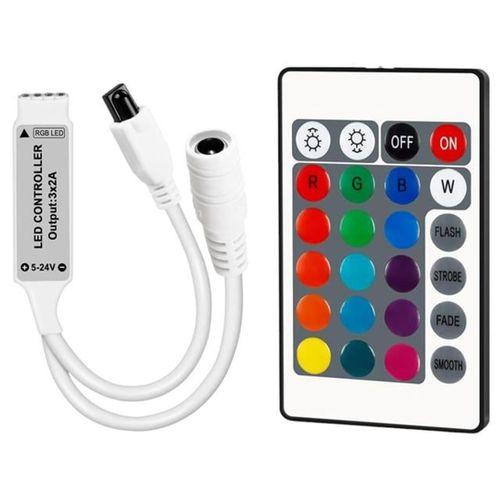 Powermaster 5-12-24 Volt 3x2 Amper Mini 24 Tuşlu Led RGB Kontrol Cihazı