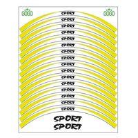 SEVGENT Sarı Beyaz Sport Reflektörlü 1 Set Jant Şeridi