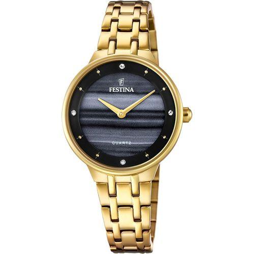 Festina F20601/D Quartz Çelik Altın Rengi Siyah Kadran 31 mm Kadın Kol Saati