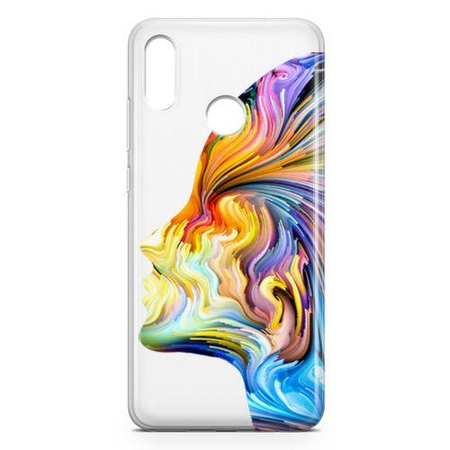 Huawei P Smart 2019 Kılıf Yüz Renk Arka Kapak Koruma Desenli Full Koruyucu