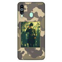 Samsung Galaxy M40 Kılıf Atatürk (14) Lansman Kılıf Kamuflaj Krem