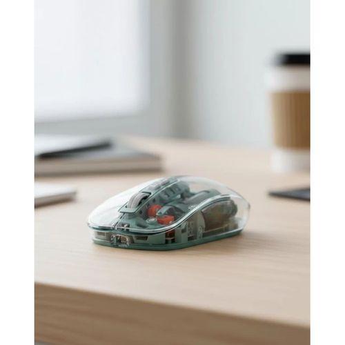 Bluetooth Ve 2.4g Usb Destekli Pilli Kablosuz Şeffaf Mouse