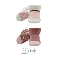 Bistyle Puanlı Kaymaz Havlu Soket Çorap 2'Li BS10502 Pudra Pembe