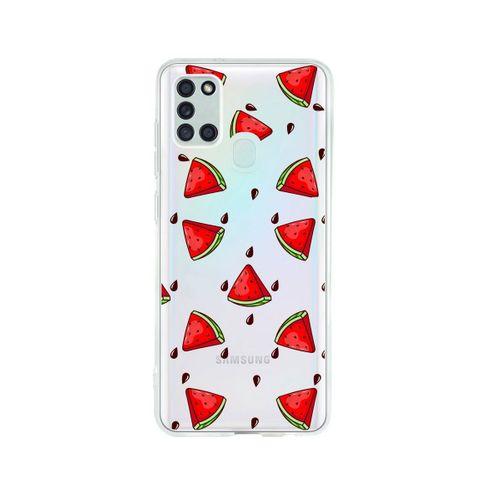 Samsung A21S Karpuz Dilimleri Desenli Premium Şeffaf Silikon Kılıf