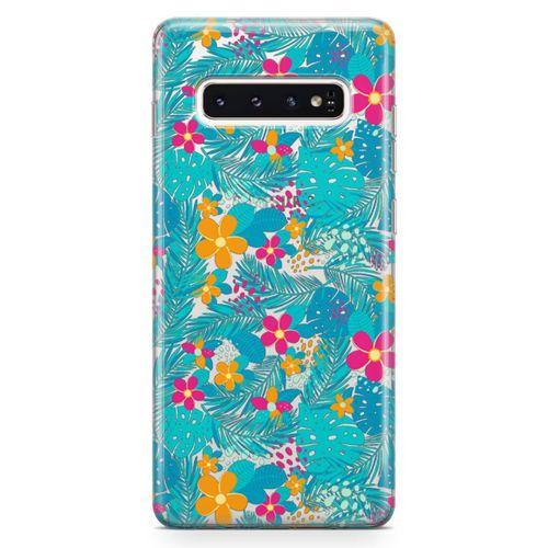 Samsung Galaxy S10 Kılıf Hawai Palmiye Arka Kapak Koruma Desenli Full Koruyucu