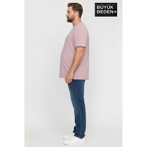 Büyük Beden Erkek Basic Tişört – Pamuklu Düz T-Shirt 3XL-6XL SPR26BTS510