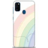 Samsung Galaxy M30S Kılıf HD Baskılı Kılıf - Soft Gökkuşağı + Tam Ekran Koruyucu