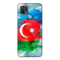 Oppo A15 Uyumlu Kılıf Azarbaijan (15) Antişok Kılıf Bayrak İllustre
