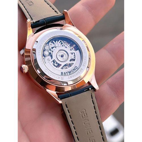 Raymond Nişan Ve Damatlara Özel Deri Kordon 2 Yıl Garantili Otomatik Erkek Kol Saati+Bileklik RMD.M7