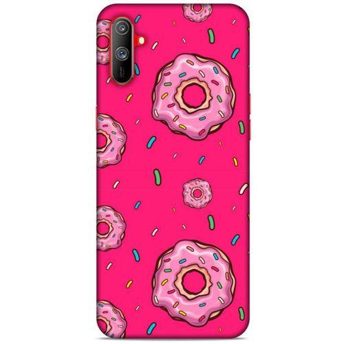 Realme C3 Uyumlu Kılıf Pembe Delisi (28) Arka Kapak Donut