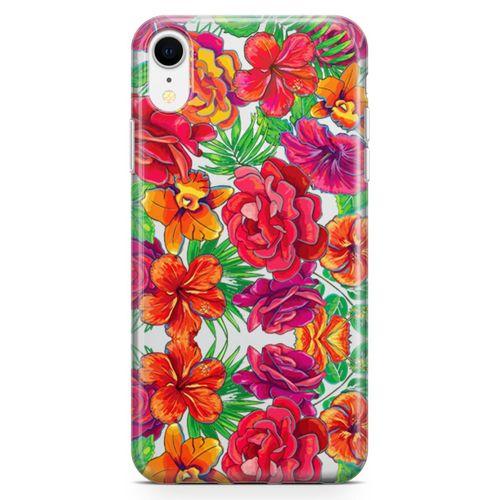 Apple iPhone XR Kılıf Yeşil Bahar Arka Kapak Koruma Desenli Full Koruyucu
