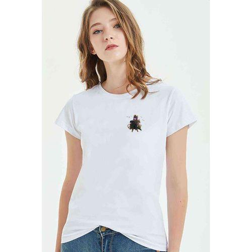 Queen Upgrade Göğüs Baskılı Beyaz Kadın Tshirt