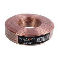 Magicvoice 2x1,0 Mm Şeffaf 100 Metre Hoparlör Ses Sistemi Kablosu Mert Kablo