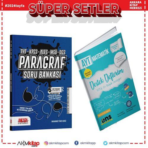 ENS AYT Matematik Destek Defteri ve AKM Paragraf Soru Bankası Seti 2 Kitap