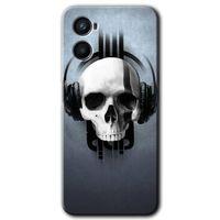 Oppo Reno 3 Kılıf Baskılı Arka Kapak - Müzik Kurukafa +Tam Ekran Koruyucu