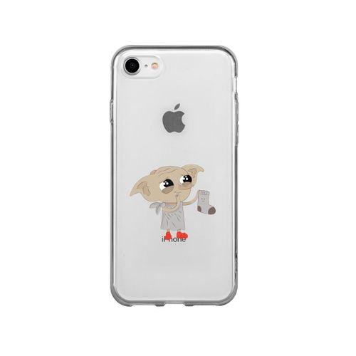 iPhone SE Dobby Tasarımlı Premium Şeffaf Silikon Kılıf