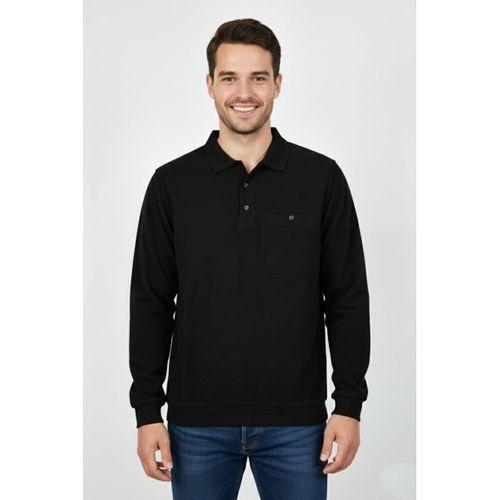 Erkek Polo Yaka Cepli Selanik Sweatshirt Regular Kalıp BGL-ST04923