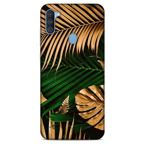 Lopard Samsung Galaxy A11 Uyumlu Kılıf Bahar (6) Silikon Kılıf Altın Yapraklar