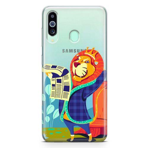 Samsung Galaxy A60 Kılıf Aslan Kral Arka Kapak Koruma Desenli Full Koruyucu
