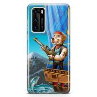 Huawei P40 Kılıf Mafya Köpek Arka Kapak Koruma Desenli Full Koruyucu