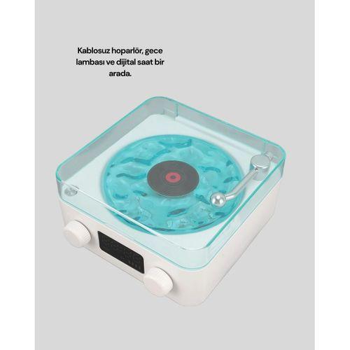 Stereo Sesli Gece Lambalı Bluetooth Hoparlör – Şık Vintage Tasarım