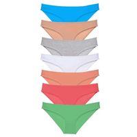 7 Adet Süper Eko Set Likralı Kadın Slip Külot Set 6