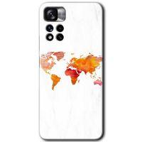 Redmi Note 11 Pro Plus 5G Kılıf HD Desen Baskılı Arka Kapak - Dünya Haritası
