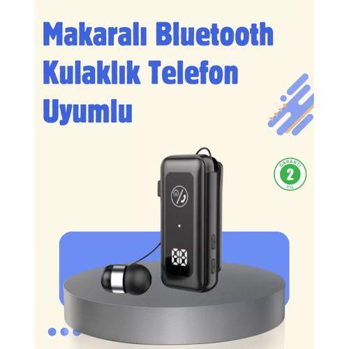 Bluetooth 5.2 Kablolu Makaralı Kulaklık | Dijital Ekran Ve Titreşimli Bildirim
