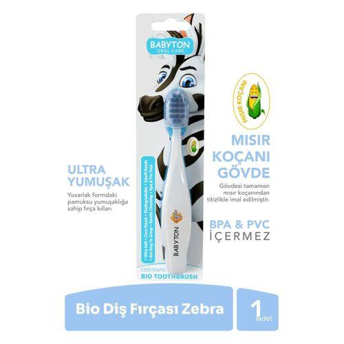 Babyton Bio Ultra Yumuşak Çocuk Diş Fırçası Zebra