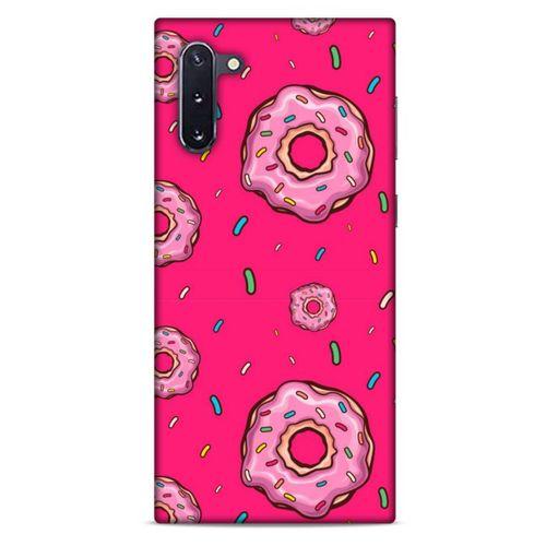 Samsung Galaxy Note 10 Uyumlu Kılıf Pembe Delisi (28) Arka Kapak Donut