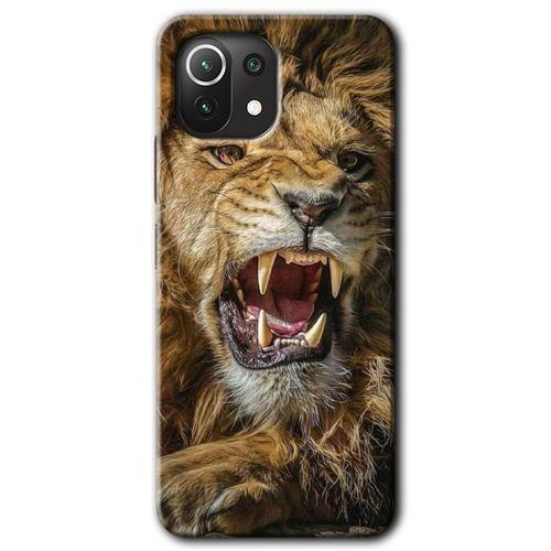BeRa Aksesuar Xiaomi Mi 11 Lite Kılıf Baskılı Kapak - Lion King +Tam Kaplayan Mat Seramik