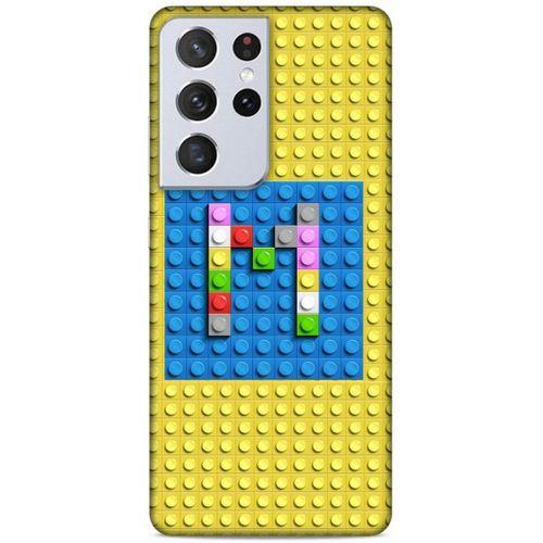 Lopard Samsung Galaxy S21 Ultra Uyumlu Kılıf BloX (24) Darbe Emici Kılıf M Harfi