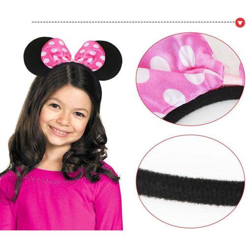 Pembe Fiyonklu Minnie Mouse Tacı Mini Kulak