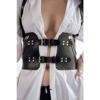 Zincir Detaylı Korse Kemer, Şık Deri Kadın Kemer - Brf1300