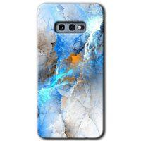 Potkal Hediye Fabrikası Samsung Galaxy S10e HD Baskılı Kılıf + 9D Tam Ekran Koruyucu - Mavi Buzul