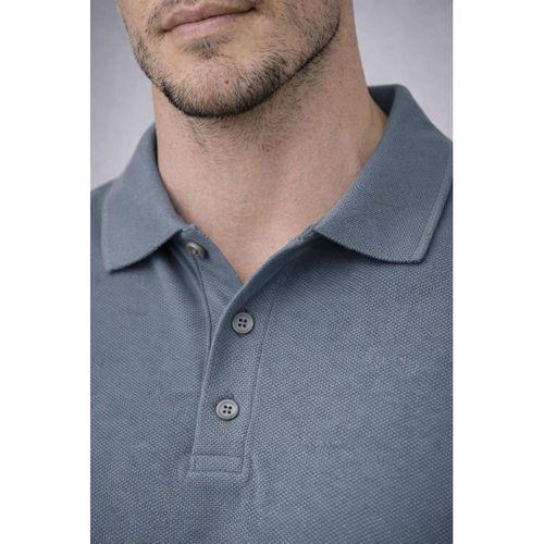 Orlando Polo Yaka Pike Kumaş Relaxed Fit Basic Düğmeli Relaxed Fit Erkek T-Shirt - Çam Yeşili